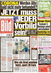 :  Bild Zeitung 13 März 2020