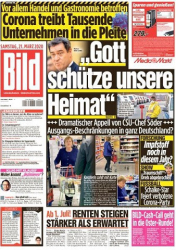 :  Bild Zeitung 21 März 2020