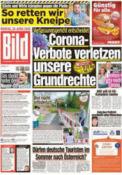 :  Bild Zeitung 20 April 2020