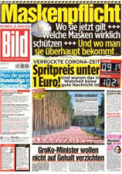 :  Bild Zeitung 22 April 2020