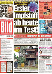 :  Bild Zeitung 23 April 2020