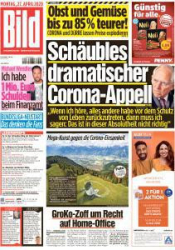 :  Bild Zeitung 27 April 2020