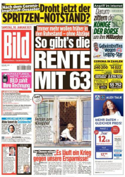 : Bild Zeitung vom 30 Januar 2021