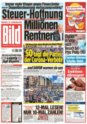 : Bild Zeitung vom 22 Februar 2021