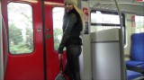 : Wetlook-Leggins Spermawalk in der Bahn