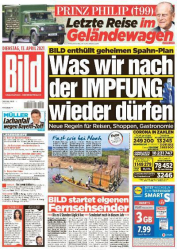 : Bild Zeitung vom 13 April 2021