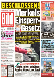 : Bild Zeitung vom 22 April 2021