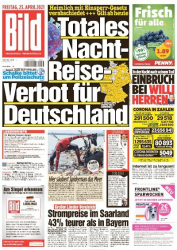 : Bild Zeitung vom 23 April 2021