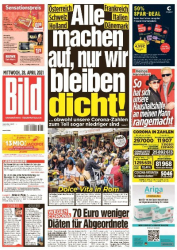 : Bild Zeitung vom 28 April 2021