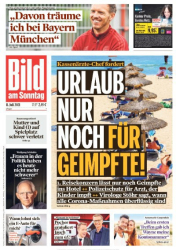 : Bild am Sonntag vom 11 Juli 2021