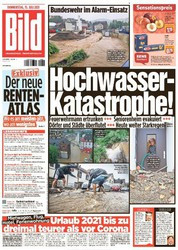 :  Bild Zeitung vom 15 Juli 2021