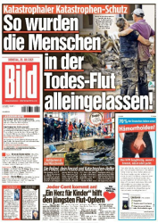 :  Bild Zeitung vom 20 Juli 2021