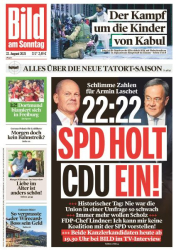 : Bild am Sonntag vom 22. August 2021