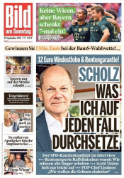 :  Bild am Sonntag vom 19 September 2021