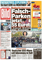 :  Bild Zeitung vom 09 Oktober 2021