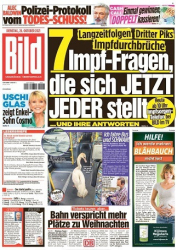 :  Bild Zeitung vom 26 Oktober 2021