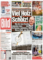 :  Bild Zeitung vom 08 Dezember 2021