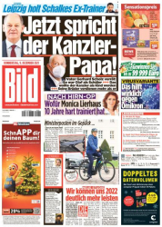 : Bild Zeitung vom 09 Dezember 2021