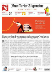 :  Frankfurter Allgemeine Sonntags Zeitung vom 02 Januar 2022