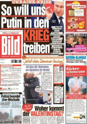 : Bild Zeitung vom 14 Februar 2022