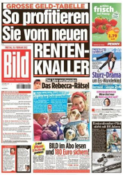 : Bild Zeitung vom 18 Februar 2022