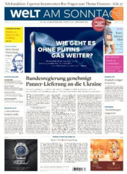 :  Welt am Sonntag vom 02 April (Frühausgabe) 2022