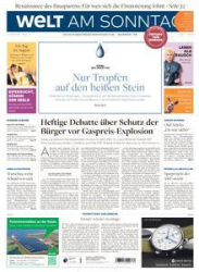 :  Welt am Sonntag Frühausgabe vom 20 August 2022