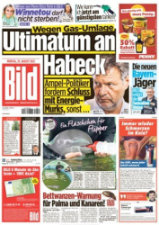 :  Bild Zeitung vom 29 August 2022