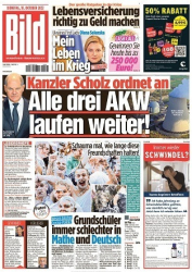 :  Bild Zeitung vom 18 Oktober 2022