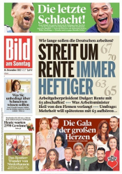 : Bild am Sonntag vom 18 Dezember 2022