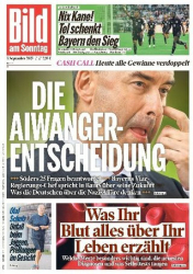 :  Bild am Sonntag vom 03 September 2023