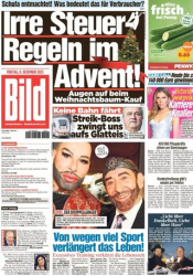 :  Bild Zeitung vom 08 Dezember 2023