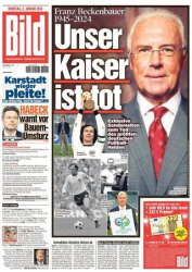 :  Bild Zeitung vom 09 Januar 2024