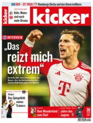 :  Kicker Sportmagazin No 36 vom 29 April 2024