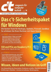 : ct Magazin für Computertechnik No 19 vom 23  August 2024
