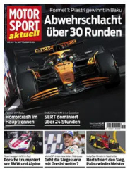 :  Motorsport aktuell Magazin No 41 vom 18 September 2024