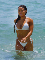 : Daphne Joy Stuns in White Bikini in Miami