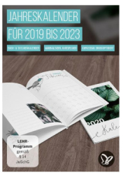 : Psd Tutorials Jahreskalender fuer 2019 bis 2023